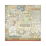 Stamperia Polyester Fabric 12"X12" 4/Pkg, Art Of Travelling