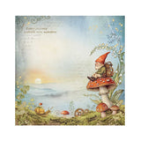 Stamperia Polyester Fabric 12"X12" 4/Pkg, Hidden Grove
