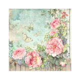 Stamperia Polyester Fabric 12"X12" 4/Pkg, House of Roses