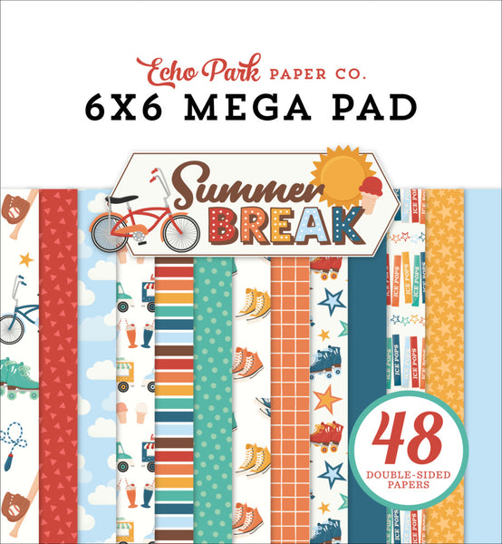 Echo Park, Cardmakers MegaPad 6"X6", Summer Break (SBR426031) - Scrapbooking Fairies