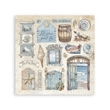 Stamperia Stickers 6.5"X6.5" 4/Pkg, Silent Sea (SBSTK01)