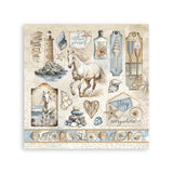 Stamperia Stickers 6.5"X6.5" 4/Pkg, Silent Sea (SBSTK01)