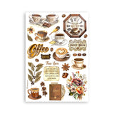 Stamperia A5 Washi Pad 8/Pkg, Coffee And Chocolate