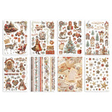 Stamperia, A5 Washi Pad 8/Pkg, Gear Up For Christmas