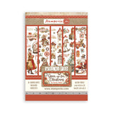 Stamperia, A5 Washi Pad 8/Pkg, Gear Up For Christmas