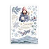Stamperia, A5 Washi Pad 8/Pkg, Create Happiness, Dewdrops