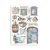 Stamperia,A5 Washi Pad 8/Pkg, Silent Sea (SBW19)