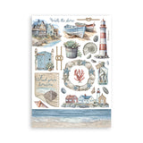Stamperia,A5 Washi Pad 8/Pkg, Silent Sea (SBW19)