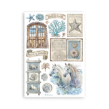 Stamperia,A5 Washi Pad 8/Pkg, Silent Sea (SBW19)