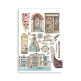 Stamperia, A5 Washi Pad 8/Pkg, Venice City of Art (SBW21)