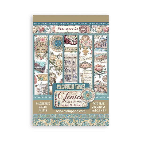 Stamperia, A5 Washi Pad 8/Pkg, Venice City of Art (SBW21)