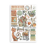 Stamperia, A5 Washi Pad 8/Pkg, Furry Friends (SBW25)