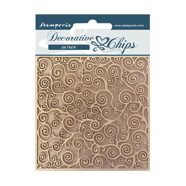 Stamperia Decorative Chips 5.5"X5.5", The Tree Of Life Texture, Klimt