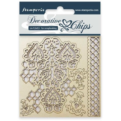 Stamperia Decorative Chips 3.75"X3.75", Winter Tales