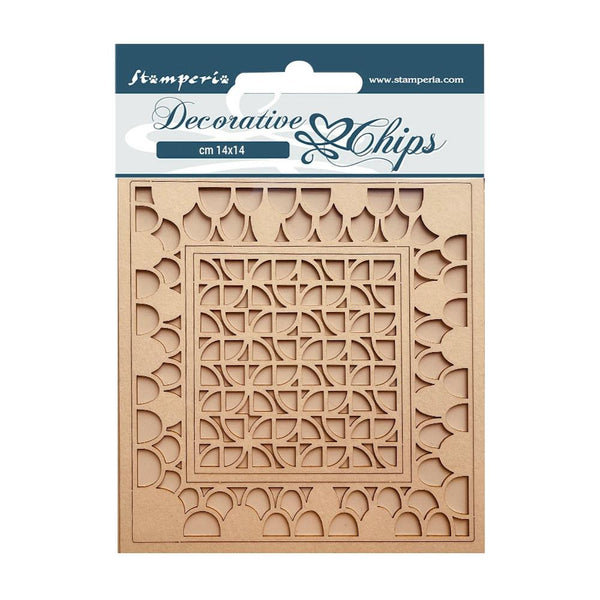 Stamperia, Decorative Chips 5.5"X5.5", Bauhaus Pattern