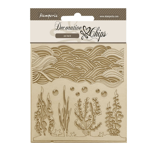 Stamperia, Decorative Chips 5.5"X5.5", Songs of the Sea, Corals