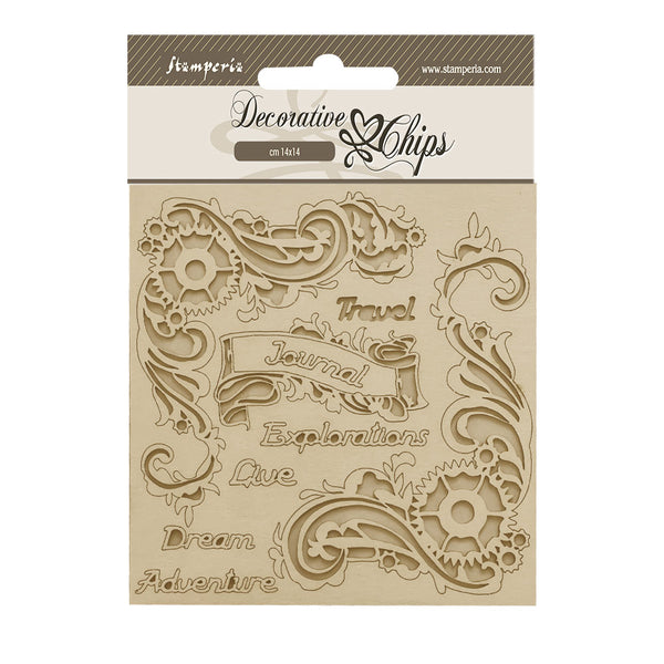 Stamperia, Decorative Chips 5.5"X5.5", Songs of the Sea, Journal