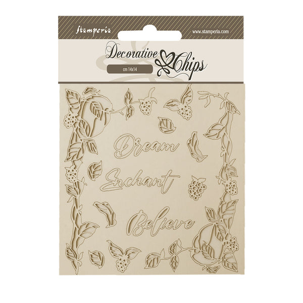 Stamperia, Decorative Chips 5.5"X5.5", Woodland, Dream