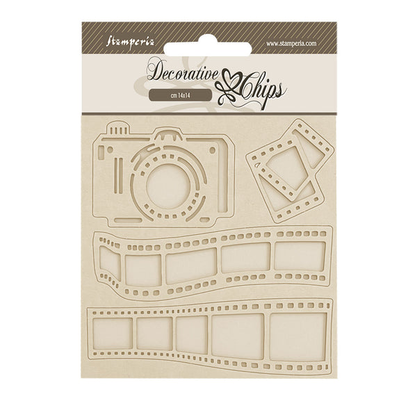 Stamperia Decorative Chips 5.5"X5.5", Create Happiness Dewdrops, Art of Photography