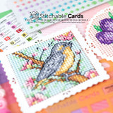 Waffle Flower, Stitchable Cards Cross Stitch Pattern, In Bloom (SCP2312)