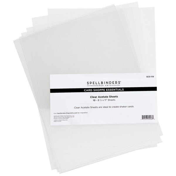 Spellbinders Clear Acetate Sheets, 8.5"X11" 10/Pkg
