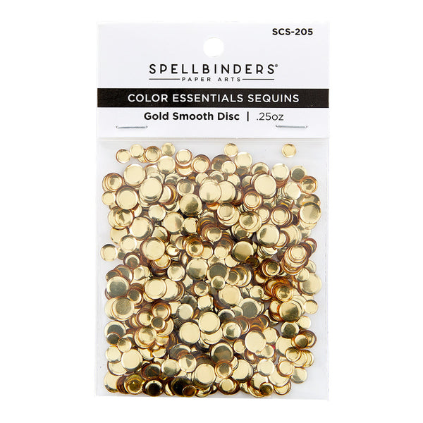 Spellbinders Smooth Disc Sequins, Gold (SCS-205)