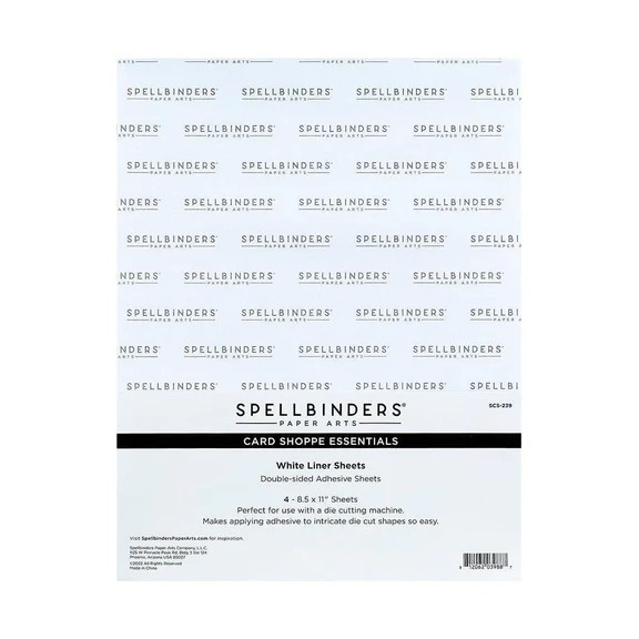 Spellbinders, White Liner Sheets, 8.5" x 11", 4 Pack (SCS-239)