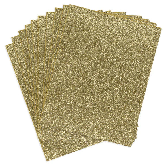 Spellbinders, Pop-Up Die Cutting Glitter Foam Sheets, Gold (Sold Individually) (SCS-293)