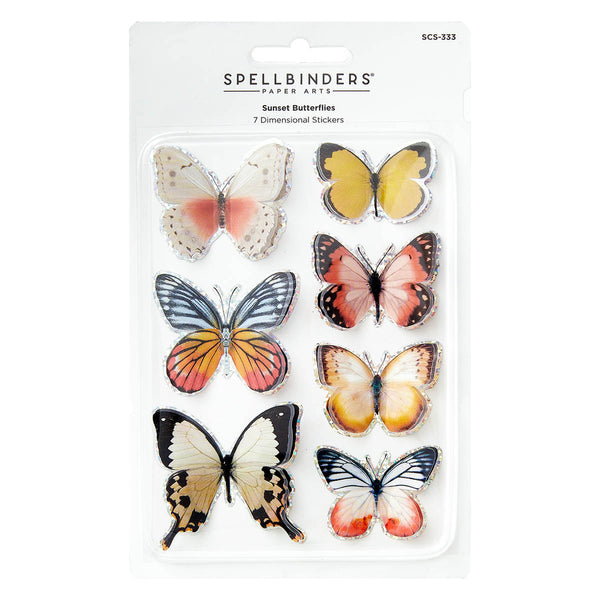 Spellbinders Timeless Stickers, Sunset Butterflies (SCS-333)