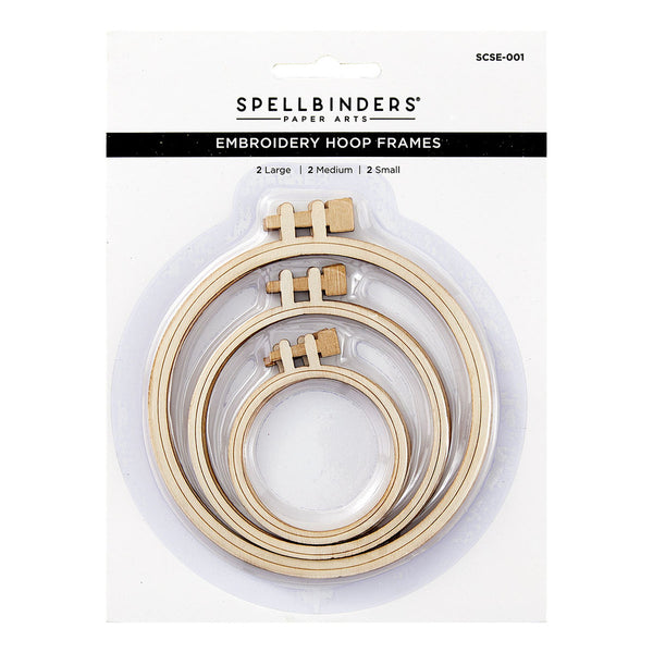 Spellbinders Embroidery Hoop Frames By Nichol Spohr, 2 Large/2 Medium/ 2 Small (SCSE-001)