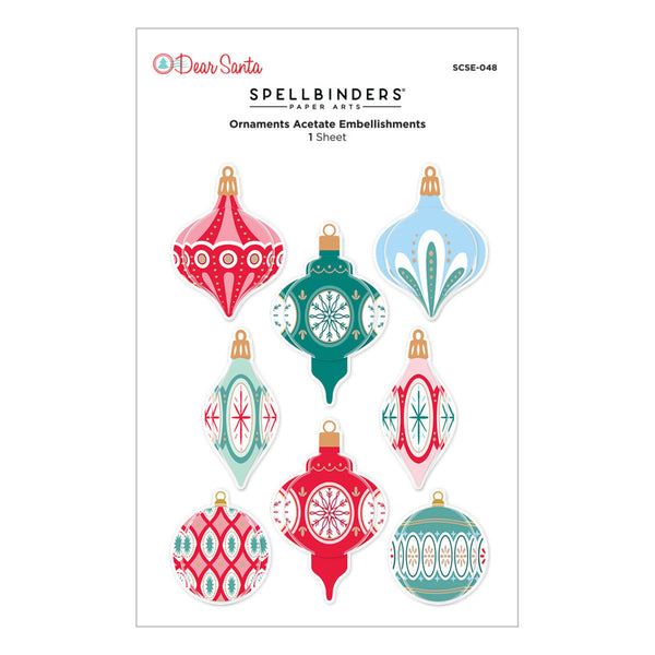 Spellbinders, Dimensional Stickers, Dear Santa Ornaments (SCSE-048)