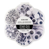 Spellbinders, Wiggle Eyes Variety Pack, 7 sizes (SCSE-058)