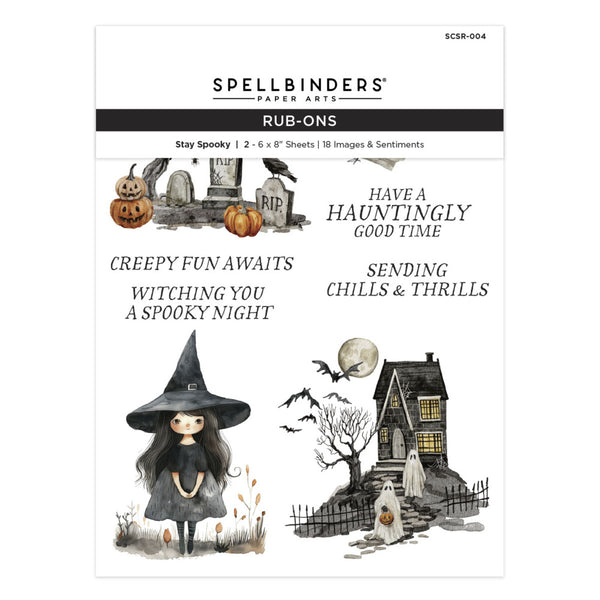 Spellbinders Rub-On Sheets, Simply Made, Stay Spooky (SCSR-004)