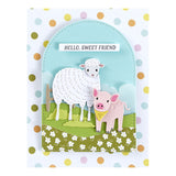 Spellbinders, Clear Stamp & Die Set On the Farm Collection, Ham It Up (SDS-199) - Scrapbooking Fairies