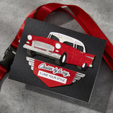 Spellbinders, Clear Stamp & Die Set, Classic Road Legends by Mindy Eggen, Cruisin' By Sentiments (SDS-204)