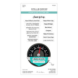Spellbinders, Clear Stamp & Die Set, Classic Road Legends by Mindy Eggen, Cruisin' By Sentiments (SDS-204)