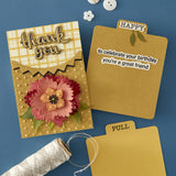 Spellbinders, Clear Stamp & Die Set by Wendy Vecchi, Tabbed Classics, Tabbed In & Out Sentiments (SDS-207)