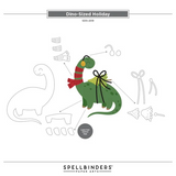 Spellbinders, Independent Exclusive, Clear Stamp & Die Set, Dino-Sized Holiday (SDS-209)