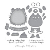 Spellbinders, Merry Mischief Clear Stamp & Die Set, Hedge-Hugs (SDS-213)