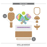 Spellbinders Clear Stamp & Die Set, This is Life, Born To Dink (SDS-217)
