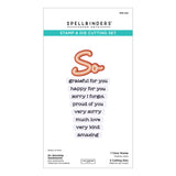 Spellbinders, Clear Stamp & Die Set by Lisa Horton, So Amazing Sentiments (SDS-223)