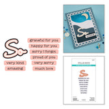 Spellbinders, Clear Stamp & Die Set by Lisa Horton, So Amazing Sentiments (SDS-223)