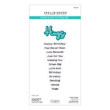 Spellbinders, Clear Stamp & Die Set by Lisa Horton, Love and Hugs Sentiments (SDS-224)