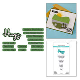 Spellbinders, Clear Stamp & Die Set by Lisa Horton, Love and Hugs Sentiments (SDS-224)
