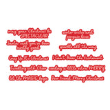 Spellbinders, Clear Stamp & Die Set, Spectacular Holiday Sentiments (SDS-231)