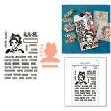 Spellbinders, ING Words Stamp & Die Set by Esther Glas (SDS-232)