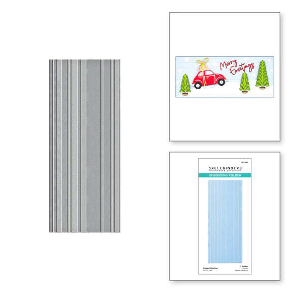 Spellbinders, Striped Slimline Embossing Folder from the Slimline Collection (SES-022)