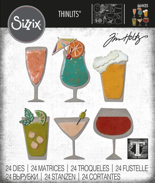 Sizzix Thinlits Dies By Tim Holtz, Happy Hour (24pk) (#664435)