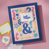 Spellbinders Etched Dies Just Sayin' by Kelly Bangs. Punctuation and Icons (S5-663)