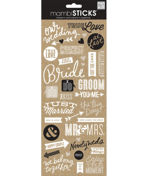 Mambi Stickers, Doodle Words Wedding